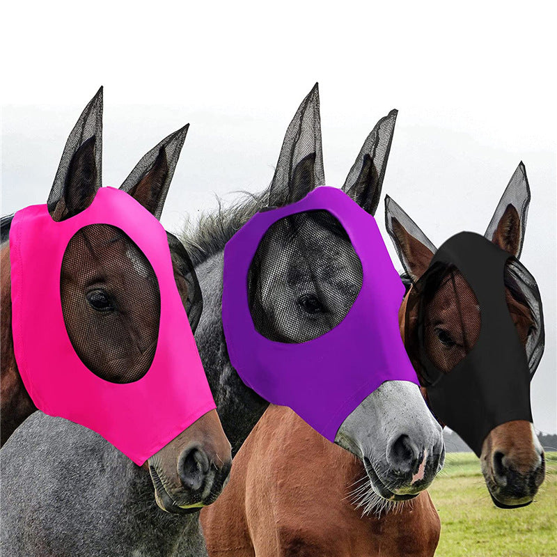 Enhance Your Horse's Comfort with the Lycra Horse Fly Mask